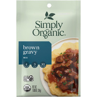 Simply Organic Brown Gravy Seasoning Mix, 1-Ounce 12 Pack, Old Fashioned Brown Gravy With Beef Stock, Onion & Mushroom Flavors