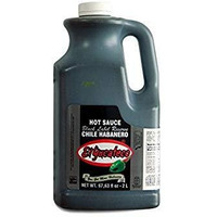 El Yucateco Hot Sauce 2 Liter/Half Gallon (67.63 Fl. Oz.)(Black Label Habanero Sauce)