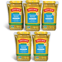 Tasty Bite Awadhi Style Coconut Korma Simmer Sauce, 7-Ounce 5-Pack, 3-4 Servings Per Pouch, Coconut, Cashews, Vegan
