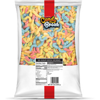 Candy Break Sour Neon Worms Gummy Candy 5 Lbs Share Size Bag Pack Of 1 - Sour & Chewy Gummies Bulk Candy Pack - Snacks For Kids & Grown Ups