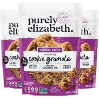 Purely Elizabeth Cookie Granola, Oatmeal Raisin, Gluten-Free, Non-Gmo (3 Ct, 11Oz Bag)