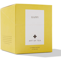 Art Of Tea | Organic Happy Tea | 12 Eco Friendly Pyramid Tea Bags Sachet | Naturally Caffeinated Mighty Aroma