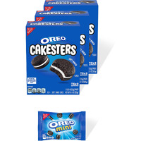 Oreo Cakesters Soft Snack Cakes, 3 - 5 Count Packs (15 Total Snack Packs) + Bonus Oreo Mini Cookie Snack Pack