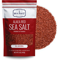 Alaea Red Hawaiian Sea Salt, Red Finishing Salt To Add Color To Any Dish, Made With Alaea Clay, 5 Oz Pouch - Sea Salt Superstore