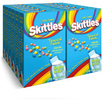 Skittles Tropical Punch Singles To Go Powdered Drink Mix, Zero Sugar, Low Calorie, Includes 12 Boxes, 6 Servings Per Box, 72 Total Servings,6 Count (Pack Of 12)