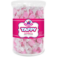 Fairtime Taffy Bulk Pink Candy For Candy Buffets, Strawberry Taffy, Strawberry Candy, Bulk Candy, Pinata Candy, Individually Wrapped Candy - Kosher Candy, 21 Ounce Tub