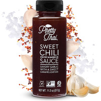 Pretty Thai Sweet Chili Sauce, Gluten Free Certified Non-Gmo Authentic Vegan Stir Fry, Bbq Condiment, Dipping Sauce, Rice Seasoning, 100% Natural