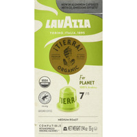 Lavazza Tierra Planet Usda Organic Espresso Aluminum Capsules Compatible With Nespresso Original Machines, 10 Count, Medium Roast, 100% Arabica, Intensity 7 Of 13