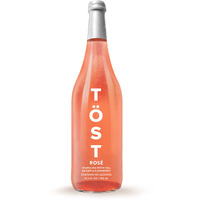 Tost Rose All-Natural Alcohol-Free Sparkling Beverage, 25.4 Fl Oz (Pack Of 6)