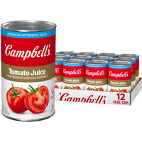 Campbell's 100% Tomato Juice, 46 Fl Oz Can (12 Pack)