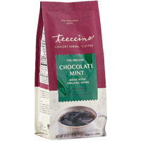 Teeccino Chicory Coffee Alternative - Chocolate Mint - Ground Herbal Coffee Thats Prebiotic, Caffeine Free & Acid Free, Light Roast, 11 Ounce