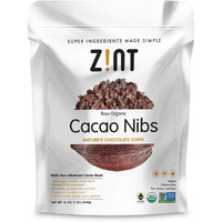 Zint Organic Cacao Nibs (16 Oz): Fair Trade, Paleo-Certified, Organic, Non Gmo, Anti Aging Antioxidant Superfood, Gluten Free Cocoa Cacao Beans