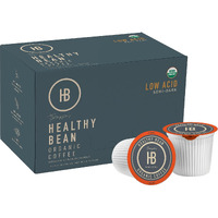 Healthy Bean Low Acid Coffee Pods - Superfood Infused, Usda, Organic Low Acid Coffee, Mold Free Coffee Pods - Clean, Healthy Coffee Pods - Mycotoxin Free Coffee - Semi-Dark Roast Coffee Pods, 12 Pack