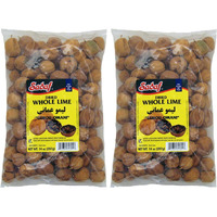 Sadaf Dried Lime Whole - Limu Omani - Natural Dried Limes For Cooking - Persian Dried Limes - Add A Citric Flavor To Your Middle Eastern Dishes - 14 Ounce Bag (Pack Of 2)