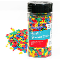 Bakerpan Quins Sprinkles For Cake Decorating - Alphabet Sprinkles 4 Ounces - Abc Edible Confetti Sprinkles For Cupcakes, Ice Cream, Cookies, Cakes (Made In Usa)
