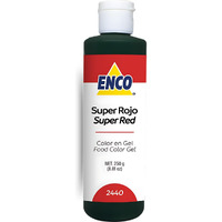 Enco Food Coloring Gel Super Red 8.8 Oz (250G) Concentrated, Vegan