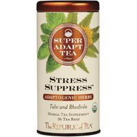 The Republic Of Tea - Superadapt Stress Suppress Herbal Tea, 36 Tea Bags, Organic, Caffeine Free, Tulsi And Rhodiola Herbal Tea