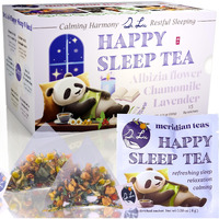 Dr. Lu's Happy Sleep Tea | 100% Natural Melatonin Sleepytime Tea For Deep Sleep | Bedtime Tea With 11 Relaxing Herbs | Chamomile Tea Bags, Lavender & Lemon Balm