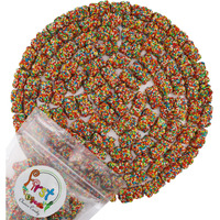 Firstchoicecandy Gummy Bears Crispy Crunchy, Rainbow Gummy Bears (2 Lb)
