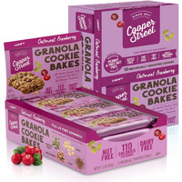 Cooper Street - Chewy Granola Bakes, Cranberry Oatmeal Cookies, Oatmeal Bars Alternative, Guilt-Free Snacks/Breakfast Cookies, No Nuts, Dairy, Soy & Artificial Ingredients, 12Ct Economy 2 Packs