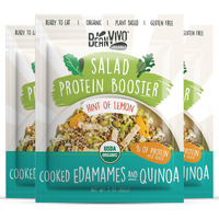Beanvivo 3-Pack Salad Protein Booster - Organic Cooked Edamame & Quinoa Hint Of Lemon Delivering A Burst Of Taste And 9G Of Protein-Packed Goodness In Every Pouch 5Oz