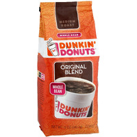 Dunkin' Donuts Original Blend Medium Roast Whole Bean Coffee 12 Oz (Pack Of 18)