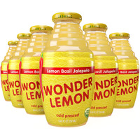 Wonder Lemon Organic Lemon Basil Jalapeno Cold Pressed Juice, 8.45Oz (6 Pack)