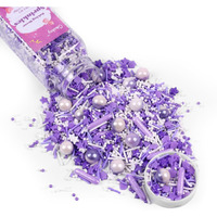 Purple Sprinkles For Cake Decorating 4.23Ounce - Sugar Mix Contains Star & Pearl Sprinkles For Cupcake Toppers, Ice Cream, Candy, Cookie Decorations - Holiday Party Supplies