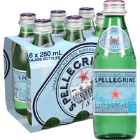 S.Pellegrino Sparkling Natural Mineral Water, 8.45 Fl Oz. Glass Bottle (24 Count)