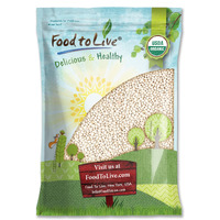 Food To Live Organic Navy Beans, 15 Pounds Non-Gmo, Kosher, Vegan, Dried White, Bulk. High In Protein And Dietary Fiber