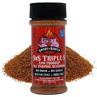 Smoke N Sanity Sns Triple S Certified Low Fodmap All Purpose Seasoning - Low Fodmap Foods - Contains No Garlic, No Onion - Gluten Free And Dairy Free (4.5 Oz Shaker)