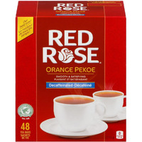 Red Rose Decaffeinated Orange Pekoe Tea 48 Bags 115G {Imported From Canada}