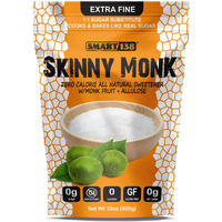 Skinny Monk - Allulose Sweetener W/Monkfruit, 1:1 Sugar Substitute, Keto Friendly, Zero Net Carbs, Non-Glycemic(Granular, 32Oz)