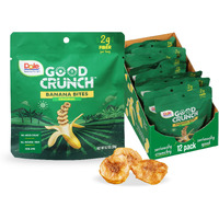 Dole Good Crunch Banana Dried Fruit Bites, Gluten Free & Vegan Snack, 0.7Oz Bags (Pack Of 12)