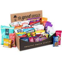 All Natural Healthy Snack Station (50 Count) By The Good Grocer - Office Snacks, Variety Pack, School Lunches (Includes Display Box)