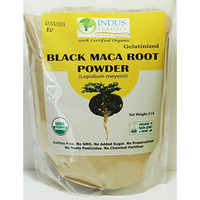 Indus Organics Black Maca Powder, 2 Lb Bag, Gelatanized, Freshly Harvested,Pre-Washed, Premium Quality, Non-Gmo, Freshly Packed