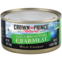 Crown Prince Natural Fancy White-Lump Crab Meat, 6-Ounce Cans (Pack Of 2)
