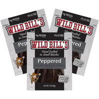 Wild Bills Black Peppered Beef Jerky 3 Ounce Pack (3 Count)