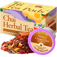 Gya Tea Co Chai Herbal Tea K Cups For Keurig - Caffeine-Free Smooth Tea K Cups - Kickstart The Day With Tea Pods For Keurig - Finest Herbal Tea K Cup Tea Pods For Keurig 2.0 Tea Gifts For Tea Lovers