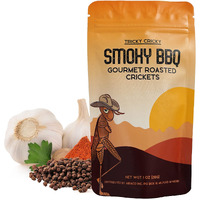 Tricky Cricky Edible Flavored Cricket Snacks For Humans - Usa Grown - Unique & Healthy Gourmet Snacks For Adults - High Protein, Low Carb, Low Calorie Dried Edible Bugs For People - Bbq - 1 Oz