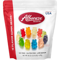 Albanese World's Best 12 Flavor Gummi Bears, 36Oz Bag Of Candy, Soft & Chewy Candy Snacks, Fruity Flavor Assortment