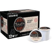 Tully's Coffee French Roast Keurig Single-Serve K-Cup Pods, Extra Bold Dark , 12 Count