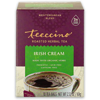 Teeccino Irish Cream Herbal Tea, Rich & Roasted Herbal Tea Thats Caffeine Free & Prebiotic For Natural Energy, 10 Tea Bags