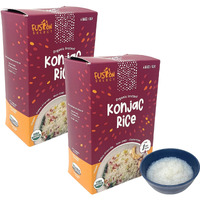Fusion Select 8 Packs Organic Konjac Noodles - Shirataki Rice Plant-Based Substitute - Vegan Konjac Rice For Vegetarian, Keto, Paleo Recipes - Zero Gluten, Low Carb, Low Calorie Shirataki Konjac Rice