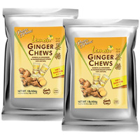 Prince Of Peace Ginger Chews With Lemon, 1 Lb. - Candied Ginger - Lemon Candy - Lemon Ginger Chews - Natural Candy - 2 Pack