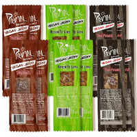 Primal Spirit Vegan Jerky - Seitan Power Pack, 10 G. Plant Based Protein, Certified Non-Gmo, No Preservatives (""The Classics"" Teriyaki, Thai Peanut, And Mesquite Lime, 12-Pack, 1 Oz)