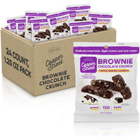 Cooper Street Italian Biscotti Cookies - Twice Baked Biscotti Style Cookie Biscuits In Delicious Brownie Chocolate Crunch | Crispy, Light And Healthy Cookies | Peanut & Dairy Free | 1.25Oz - 24 Pack