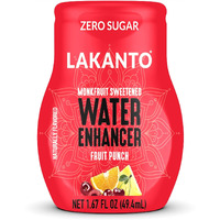 Lakanto Sugar Free Water Enhancer - Sweetened With Monk Fruit Sweetener And Erythritol, On The Go Liquid H2O Hydration, Zero Sugar, Naturally Flavored - Fruit Punch (1.67 Fl Oz - Pack Of 1)