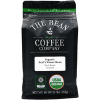 The Bean Organic Coffee Company Suzi's Power Bean, Dark Roast, Ground Coffee, 16-Ounce Bag, Caf   Molido Tostado Org  Nico