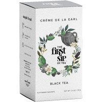 Creme De La Earl Black Tea, Pyramid Sachet Tea Bags, Madagascar Vanilla & Pure Bergamot, Earl Grey Cream, High Caffeine - 16 Cups | The Spice Hut, First Sip Of Tea